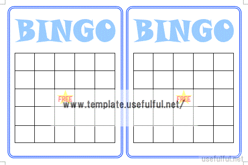 白紙のビンゴカードのテンプレート Wordで作成 無料テンプレートのダウンロード