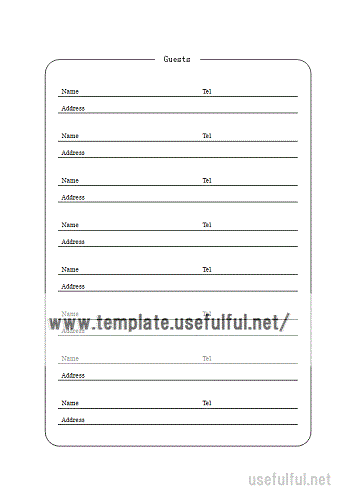 芳名帳 Wordで作成 会員登録なしでダウンロード 無料テンプレート