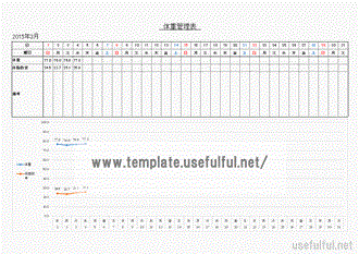 体重管理表のテンプレート