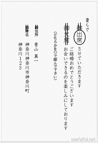 出席の返信の書き方とメッセージの文例