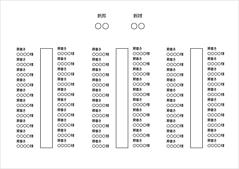 Wordで作成した席次表