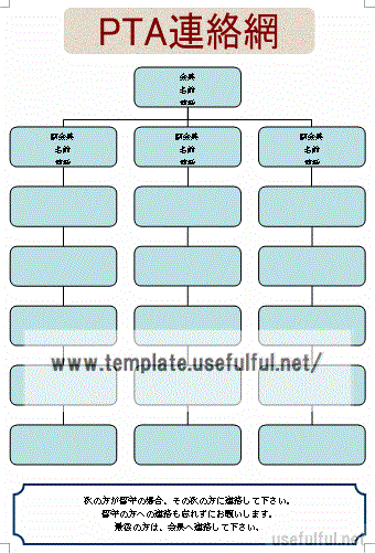 PTA連絡網のテンプレート