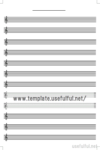 Wordで作成した五線譜