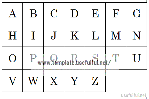 アルファベット表 Wordで作成 会員登録なしでダウンロード 無料テンプレート