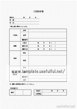 Excelで作成した入院報告書