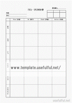 Excelで作成したPDCA・5W1H報告書